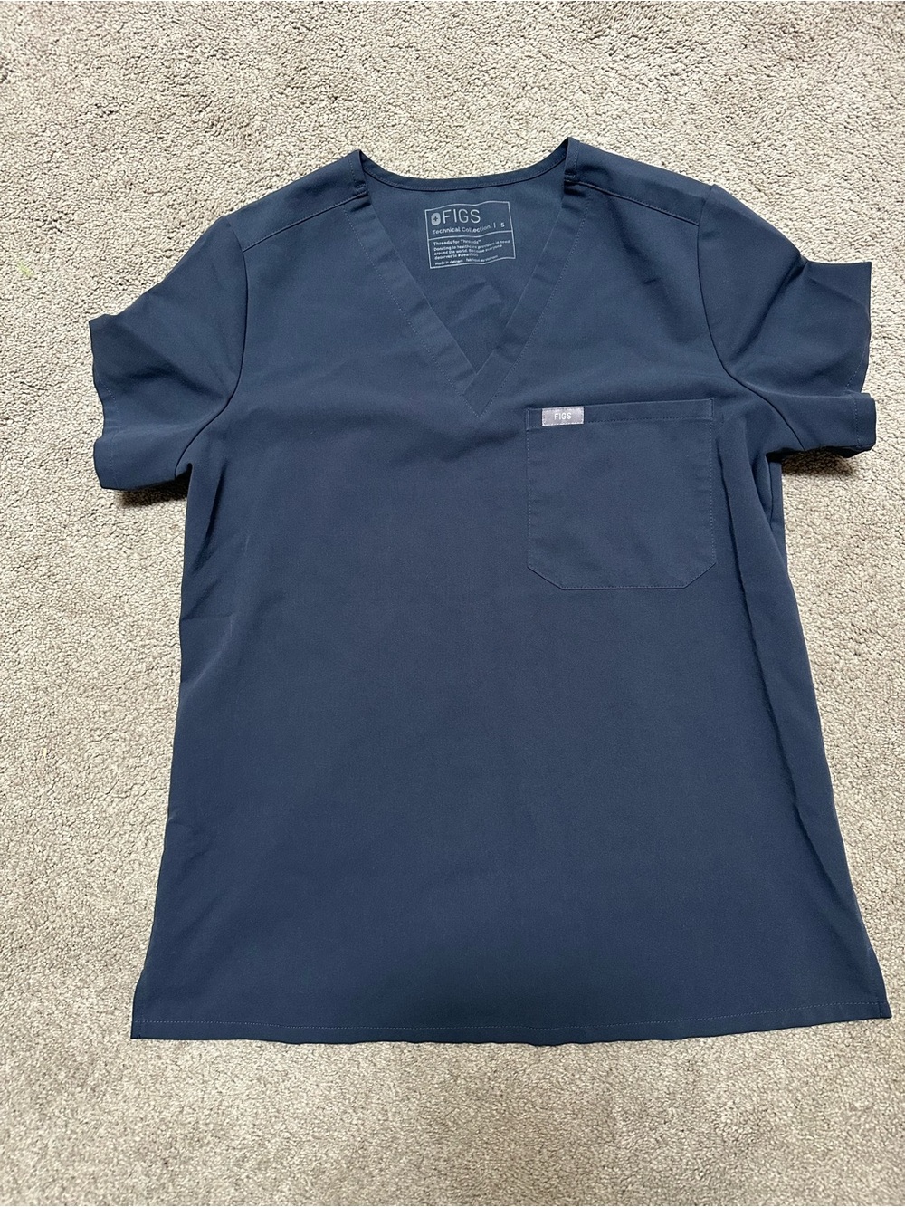 FIGS Women’s Navy V-Neck Scrub Top